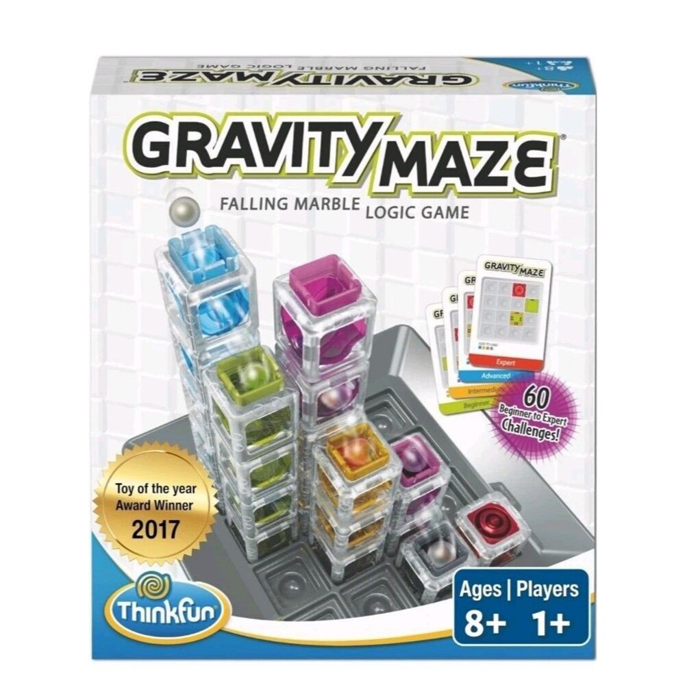 ThinkFun Gravity Maze Falling Marble Logic Game – 60 Challenges – Ages 8+ SEALED